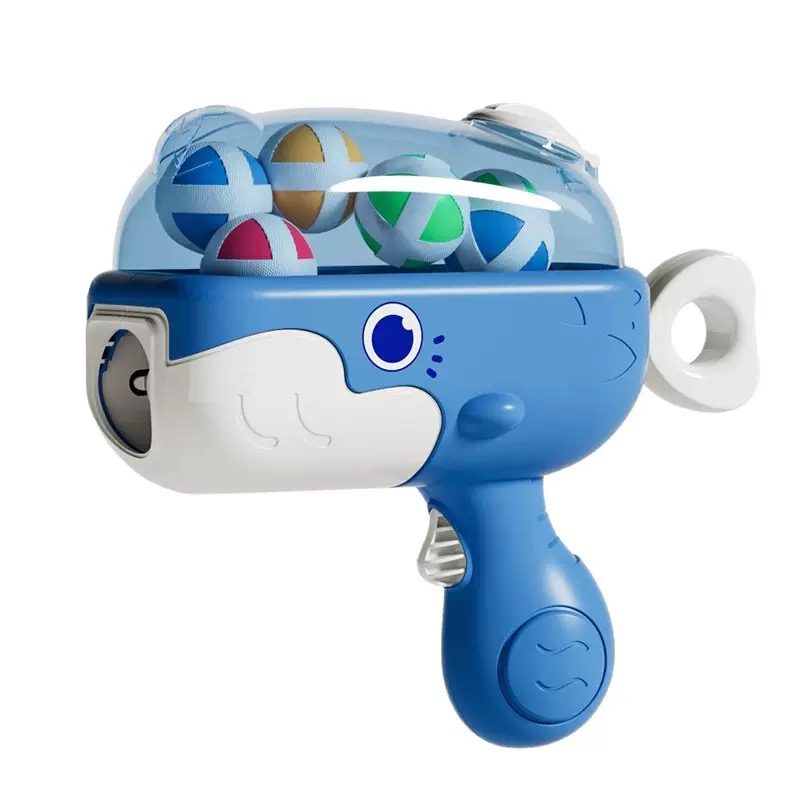 Blue whale ball gun with target pad for kids - Image 5