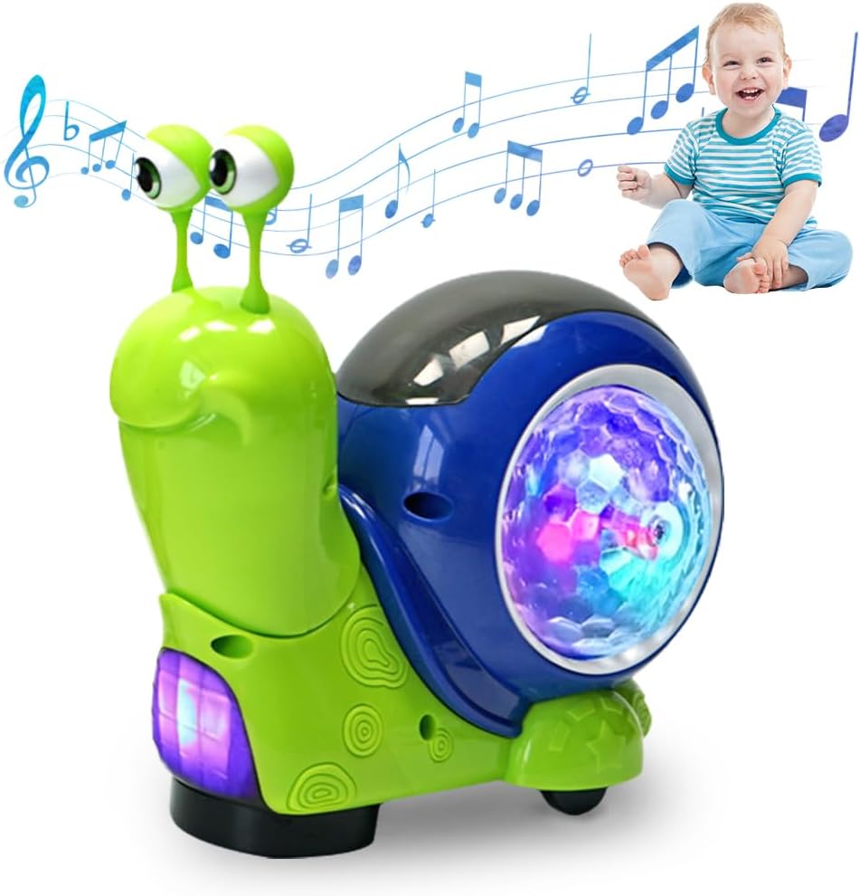 Crawling Snail Baby Toy with Music Light Interactive Musical Toys