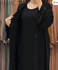 Alternative view of Premium Quality Turkish Party Burkha – Black